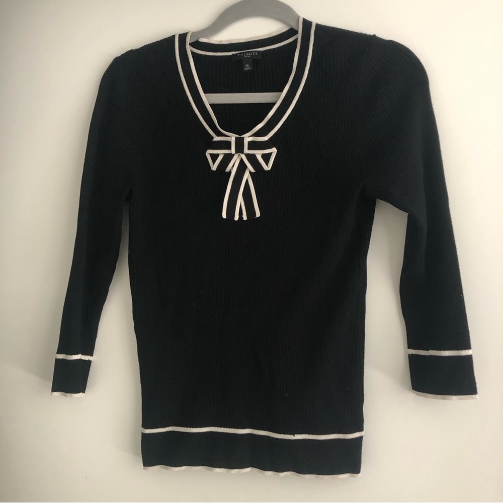 Talbots pretty sweater with bow
